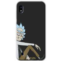 MRCİLETİSİM Samsung Galaxy A10 Kılıf Baskılı Kapak - Rick + 5D Tam Kaplayan Cam