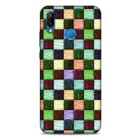 Huawei P20 Lite Kılıf Patchwork (6) Silikon Kılıf Su Yeşili