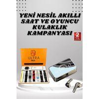Aynalı Bluetooth Kulaklık Ve 7 Kordonlu Akıllı Saat Dijital Göstergeli Uzun Pil Ömrü