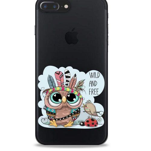 Zoologix (55) Apple Iphone 8 Plus Şeffaf Kılıf Silikon Desenli