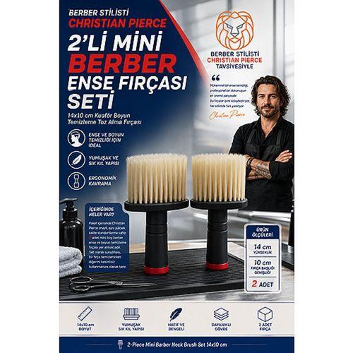 2'li Mini Berber Ense Fırçası Seti 14x10 cm Kuaför Boyun Temizleme Toz Alma Fırçası 723593