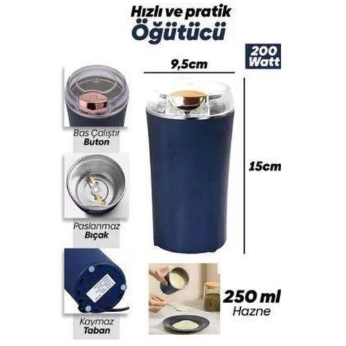 Dayanıklı Paslanmaz Çelik Kolay Kullanım Kahve Ve Baharat Öğütücü