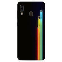 Retro (29) Desen Arka Koruma Kılıfı Renkli Samsung Galaxy A20 Kılıf