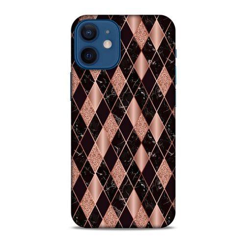Mermer Desenli (25) Tema Antişok Kapak Rose Gold Apple iPhone 12 Mini Kılıf