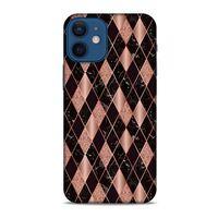 Mermer Desenli (25) Tema Antişok Kapak Rose Gold Apple iPhone 12 Mini Kılıf