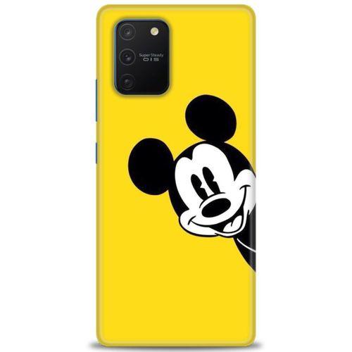 Samsung Galaxy A91 / S10 Lite Kılıf HD Baskılı Kılıf - Sarı Mickey Mouse + Tam Ekran Koruyucu