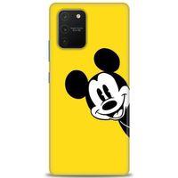 Samsung Galaxy A91 / S10 Lite Kılıf HD Baskılı Kılıf - Sarı Mickey Mouse + Tam Ekran Koruyucu