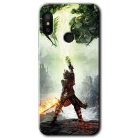 Redmi Note 6 Pro Kılıf HD Desen Baskılı Arka Kapak - Dragon Hunter + Kırılmaz Cam