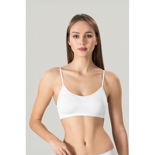 Kadın Ince Askılı Pedli Büstiyer Yarım Atlet Sütyen 3'lü Set