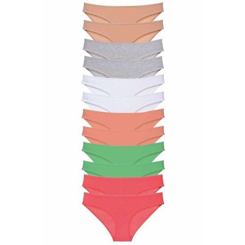 12 adet Süper Eko Set Likralı Kadın Slip Külot Set 6