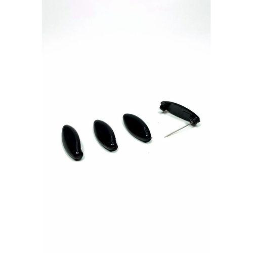 4 Adet Plastik Çengelli Eşarp Ve Şal İğnesi Siyah 4 cm