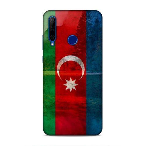 Huawei Y6P Uyumlu Kılıf Azarbaijan (43) Thin Fit Kılıf Bayrak Manzara