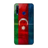 Huawei Y6P Uyumlu Kılıf Azarbaijan (43) Thin Fit Kılıf Bayrak Manzara