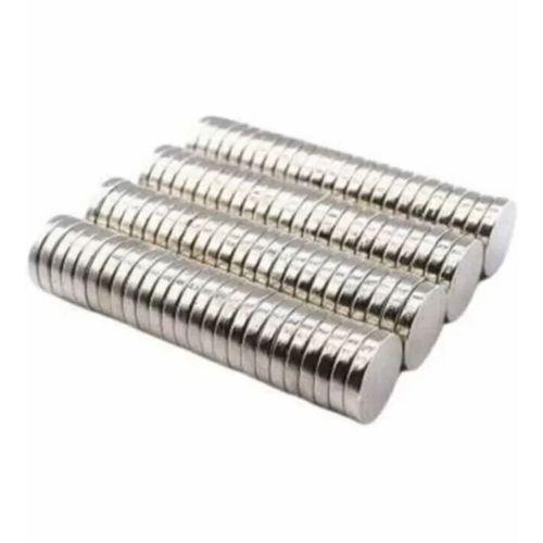 50 Adet 10x2mm Yuvarlak Neodyum Mıknatıs Güçlü Magnet Nikel Kaplamalı