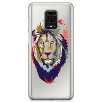 Xiaomi Redmi Note 9 Pro Kılıf Aslan Silüeti Arka Kapak Koruma Desenli Full Koruyucu