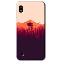 Samsung Galaxy A10 Kılıf Baskılı Kapak - Gözlem Kulesi + 5D Tam Kaplayan Cam