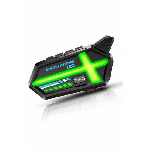 Bt26 Motosiklet Kask Kulaklık Bluetooth Rgb Işıklı 2 Eşleşme Özellikli 1000 Mah Intercom
