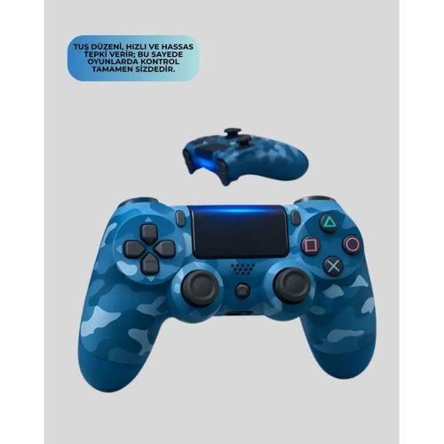 Ps4 Uyumlu Kablosuz Oyun Kolu Ergonomik Çift Titreşimli