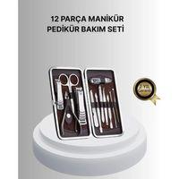 Profesyonel Tırnak Bakım Seti Çelik Aletli Şık Deri Çantalı