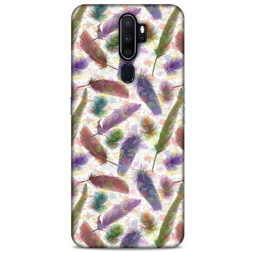 Oppo A9 2020 Kılıf Desenli Özel Seri Tüyler (33) Hybrid Kılıf