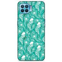 Oppo Reno 4 Lite Kılıf Desenli Özel Seri Tüyler (45) Liquid Air Kılıf