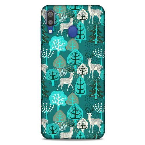 Samsung Galaxy M20 Kılıf Snowix (32) Soft Silikon Kılıf Turkuaz Beyaz