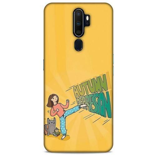 Oppo A5 2020 Kılıf Depresyon (44) Tough Armor Kılıf Mor Kahve