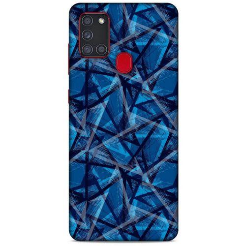 Samsung Galaxy A21s Uyumlu Kılıf Mavi Delisi (46) Core Armor Kılıf Geometrik