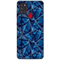 Samsung Galaxy A21s Uyumlu Kılıf Mavi Delisi (46) Core Armor Kılıf Geometrik