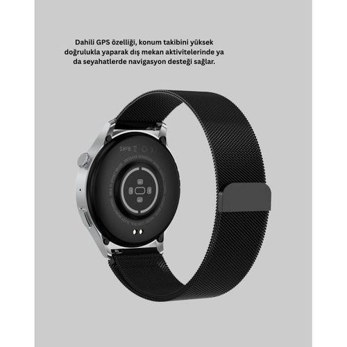 Gps’li Akıllı Saat 500 Mah Batarya Sesli Arama Bildirim Nabız Ölçer Spor Takipli