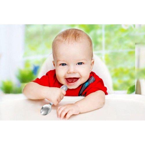 Babyjem BabyJem Paslanmaz Çelik Çatal Kaşık Seti 522 Gri