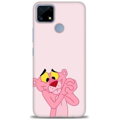 Realme C25s Kılıf HD Baskılı Kılıf - Pembe Panter + Tam Ekran Koruyucu