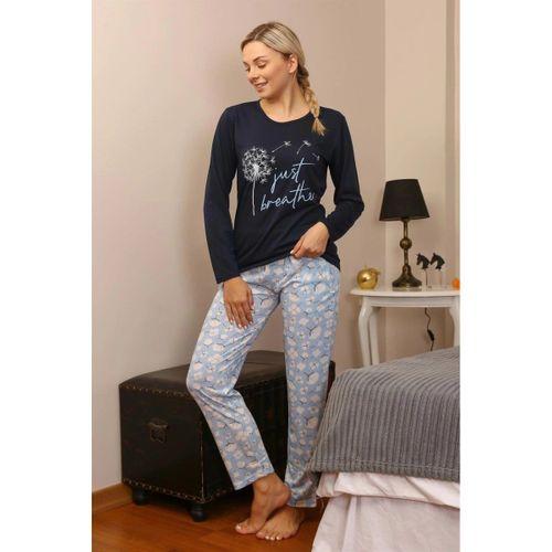 Kadın Penye Uzun Kol Pijama Takım Laciver