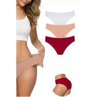 3 Adet Kadın Dikişsiz Lazer Kesim Esnek İz yapmayan Külot S7