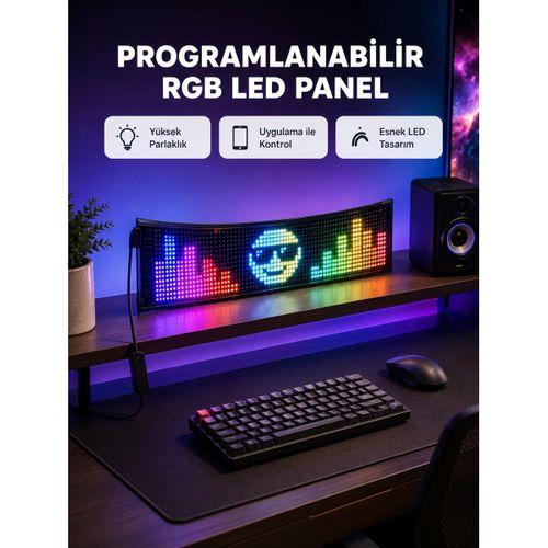 Rgb Led Panel – Çok Renkli, Kumandalı, Usb Bağlantılı Yazı Ve Gıf Gösterimli Akıllı Lamba