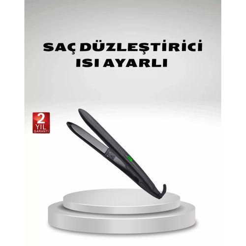 Isı Ayarlı Saç Düzleştirici Titanyum Seramik Plaka, Dijital Ekran