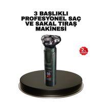 Kablosuz Profesyonel Erkek Bakım Seti – 3 Başlıklı, 3d Akıllı Kesim, Taşınabilir