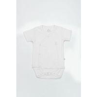 Bistyle Bistyle Organik Natural Basic Style Kruvaze Yarım Kol Body BS17101 Beyaz