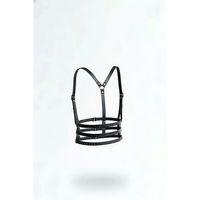 Siyah Kadın Kemer Deri Vücut Aksesuarı Çoklu Tokalı - Brf135