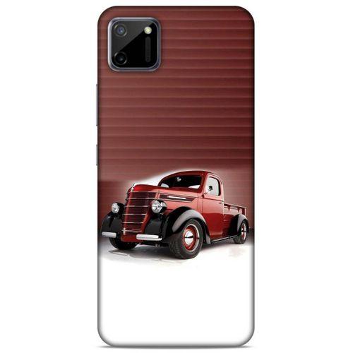 Lopard Oppo Realme C11 Uyumlu Kılıf PickUpX (47) Crystal Flex Kılıf Metalik Kırmızı