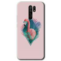 Redmi 9 Kılıf HD Desen Baskılı Arka Kapak - Flamingo