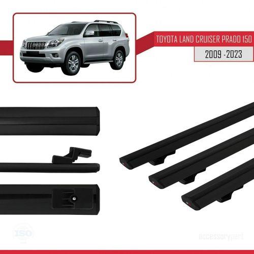 Toyota Land Cruiser Prado (J150) 2009-2023 Arası ile uyumlu Basic Model Ara Atkı Tavan Barı SİYAH 3 ADET