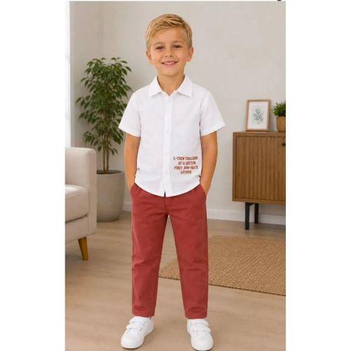 2/10 Yaş Müslin Gömlek Denim Pantolon Çocuk Takımı