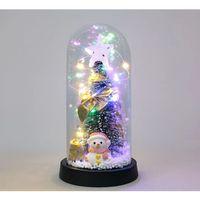 Yılbaşı Temalı Işıklı Dekoratif Cam Fanus - Model 7