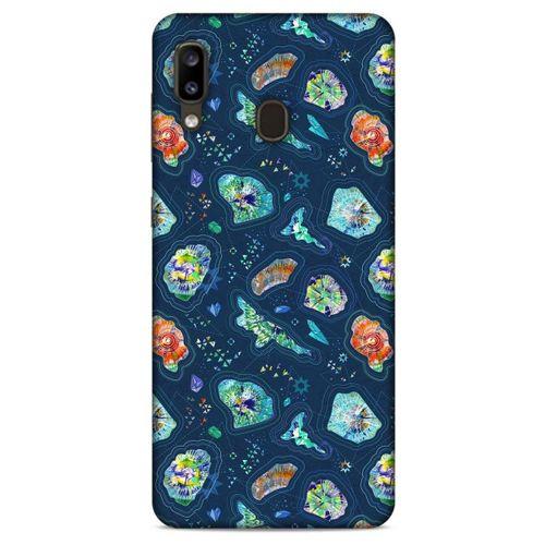 Samsung Galaxy A20 Kılıf Baskılı Özel Seri Taşlı (45) Liquid Air Kılıf