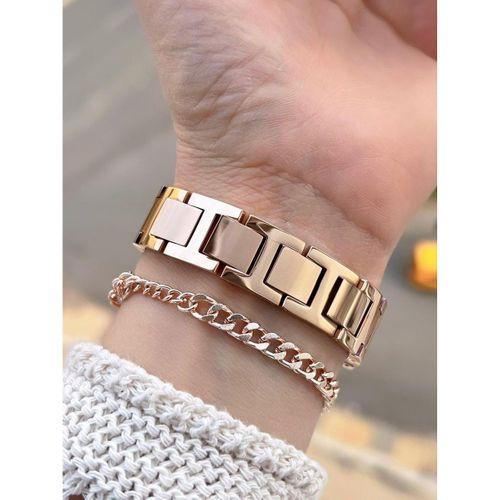 Ferrucci Çelik Kordon 2 Yıl Garantili 3 Atm Suya Dayanıklı Kadın Kol Saati+Bileklik BFC.03588.02