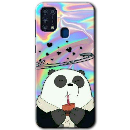 Potkal Hediye Fabrikası Samsung Galaxy M31 Kılıf HD Desen Baskılı Arka Kapak - Milkshake Panda