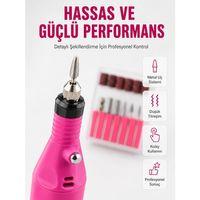 Elektrikli Manikür Pedikür Törpü Seti 6 Başlıklı Yeni Nesil