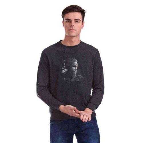 Vikings Ragnar II Vikings Season 2 Baskılı Füme Antrasit Erkek Sweatshirt