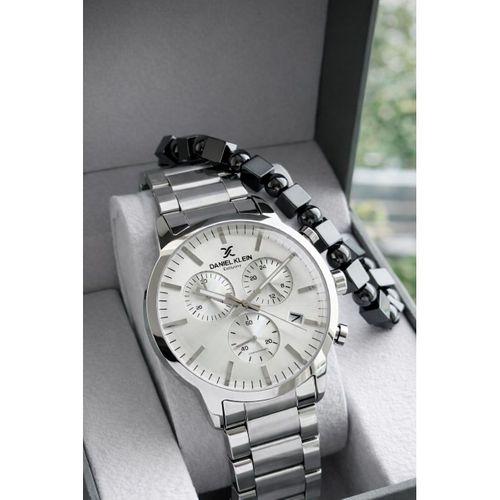 Daniel Klein Erkek Kol Saati 30 Metre Suya Dayanıklı Çelik Kordon + Bileklik Hediyeli VS.BLKT.0816